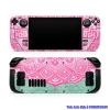 Skin decal dán Steam Deck Green Pink Tribal - Dễ dán, Cắt sẵn, Giá 150.000₫