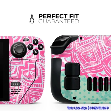 Skin decal dán Steam Deck Green Pink Tribal - Dễ dán, Cắt sẵn, Giá 150.000₫ 4