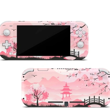 Skin decal Nintendo Switch Lite hoa anh đào Nhật Bản - Cắt sẵn, dễ dán, giá 120k