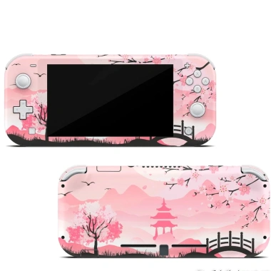 Skin decal Nintendo Switch Lite hoa anh đào Nhật Bản - Cắt sẵn, dễ dán, giá 120k