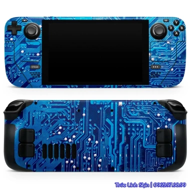 Skin decal Steam Deck Mạch điện Blue Electric - Dễ dán, Cắt sẵn, Giá 150.000₫