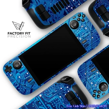 Skin decal Steam Deck Mạch điện Blue Electric - Dễ dán, Cắt sẵn, Giá 150.000₫