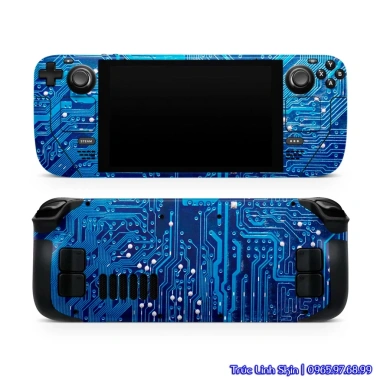 Skin decal Steam Deck Mạch điện Blue Electric - Dễ dán, Cắt sẵn, Giá 150.000₫