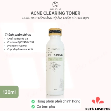 Skinsolve Toner Da Mụn 120ml - Cân Bằng Độ ẩm, Giá Ưu Đãi 389.000 VND 2