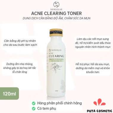 Skinsolve Toner Da Mụn 120ml - Cân Bằng Độ ẩm, Giá Ưu Đãi 389.000 VND 3