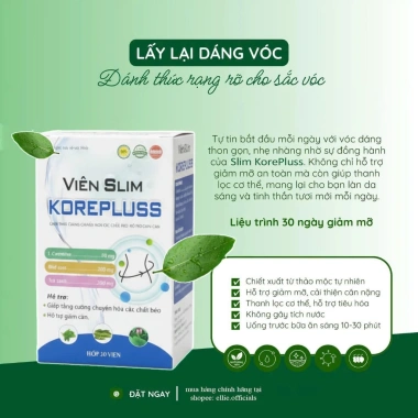 Slim KorePlus Giảm Cân Nhanh - Cơ Địa Khó Giảm, Béo Lâu Năm, Không Tập, Chỉ 162.000₫ 3 Slim KorePlus Giảm Cân Nhanh - Cơ Địa Khó Giảm, Béo Lâu Năm, Không Tập, Chỉ 162.000₫ 3