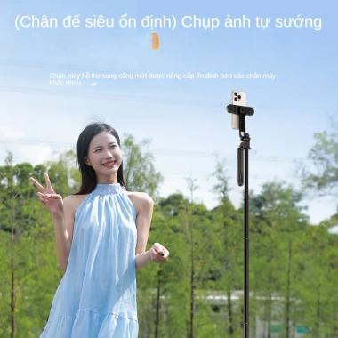 SM33 Chân máy Bluetooth + clip, tay cầm selfie không dây, chống rung Vlog - 259k