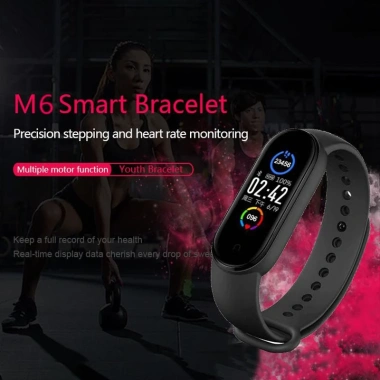 Smart Band 6 Đồng Hồ Thông Minh Giá 350k, Theo Dõi Sức Khỏe, Chống Nước IP67