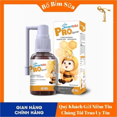 Smartbibi Pro Spray - Tăng cường sức khỏe hô hấp trên, làm dịu ho, giảm đau họng, giá chỉ 173.550đ Smartbibi Pro Spray - Tăng cường sức khỏe hô hấp trên, làm dịu ho, giảm đau họng, giá chỉ 173.550đ