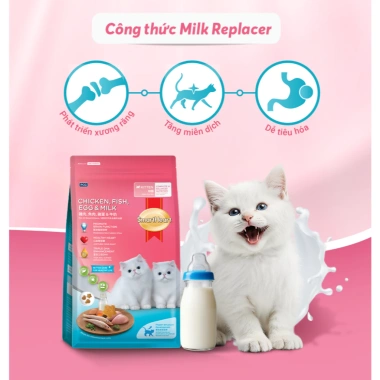 SmartHeart Cat Thức ăn hạt mèo con 450gr - Vị gà, cá, trứng, sữa - 60.300 VND 4 SmartHeart Cat Thức ăn hạt mèo con 450gr - Vị gà, cá, trứng, sữa - 60.300 VND 4