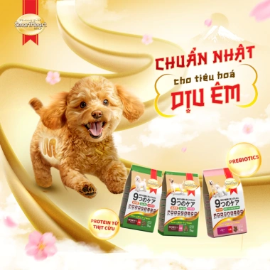 SmartHeart Gold chuẩn Nhật - Thức ăn hạt cừu và gạo cho chó vừa, lớn 1kg, tặng 2 bịch nhỏ, giá ưu đãi 141.300đ