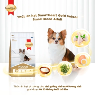 SmartHeart Gold Thức ăn hạt cho chó giống nhỏ nuôi trong nhà 1kg - Tặng 2 gói, giảm 22% 2