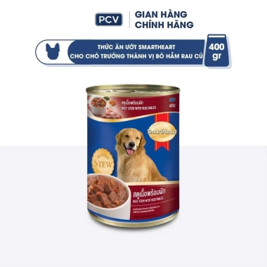 SmartHeart Pate cho chó 400gr 9 vị mới, Tặng Nón + Yếm, Giá ưu đãi 42.300đ