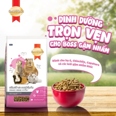 Smartheart Thức ăn cho bọ ú, hamster, thỏ, Chinchilla, sóc, chuột lang - Dinh dưỡng đầy đủ, 84.600 VND