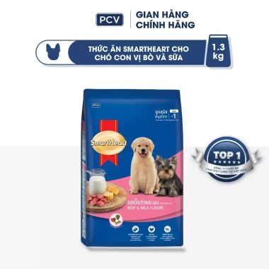 SmartHeart Thức ăn hạt cho chó lớn vị bò sữa 1,3kg - Tặng Set Nón + Yếm, chỉ 112.500₫ 8