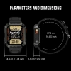 Smartwatch 2.01 inch Ngoài Trời Quân Sự BT Gọi, Theo Dõi Tim, Android iOS 8
