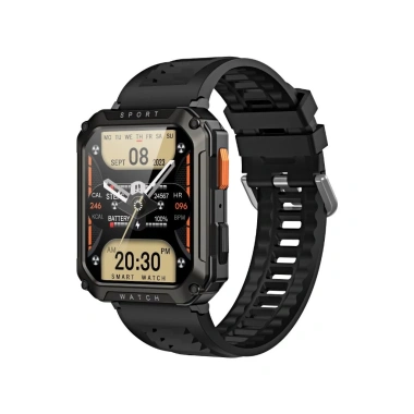 Smartwatch 2.01 inch Ngoài Trời Quân Sự BT Gọi, Theo Dõi Tim, Android iOS 10