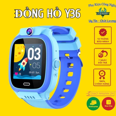 Smartwatch Trẻ Em Y36/Y31 4G Lắp Sim - GPS Theo Dõi, Gọi Video, Nút SOS, Chụp Ảnh - 499.000₫