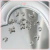 Smbr 5 móng tay ch nơ nút kim loại 3D – Bạc, kim cương giả, phụ kiện salon BR giảm giá 4