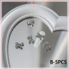 Smbr 5 móng tay ch nơ nút kim loại 3D – Bạc, kim cương giả, phụ kiện salon BR giảm giá 7