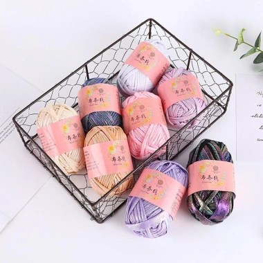 SMILE 100g Sợi Bóng Ma Thuật Sợi Móc Sáng Bóng Tay Đan Túi Chăn Giá 79.200 VND 4 SMILE 100g Sợi Bóng Ma Thuật Sợi Móc Sáng Bóng Tay Đan Túi Chăn Giá 79.200 VND 4