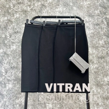 SMOSS OFFICIAL Chân Váy Bút Chì Dài 70cm Cạp Cao Xẻ Sau Thun Cotton Dày Co Dãn 270k 10