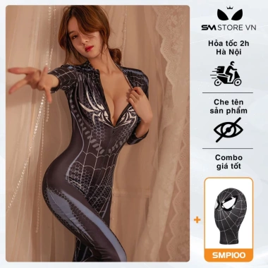 SMS100 Bodysuit Cosplay Người Nhện Sexy Màu Xanh Đỏ Giá Ưu Đãi 122.000 VND