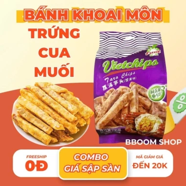 Snack Bánh Khoai Môn Trứng Cua Muối Giòn Béo Thơm Ăn Là Ghiền Giá 58.000₫ Giảm từ 69.600₫