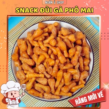 Snack Đùi Gà Phô Mai Giòn Rụm Cay Nhẹ 500g - Giá 40.000đ, Vị Ghiền Tuổi Thơ - NGANUSHOP