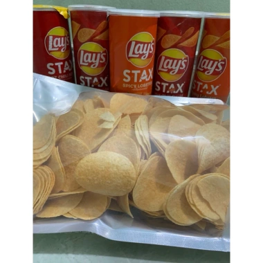 Snack khoai tây Lays Stax ống đủ vị 500gr Nguyên vị, zip, giảm giá 39.800₫