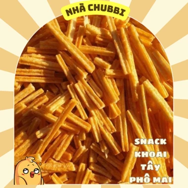 Snack Khoai Tây Phô Mai Que 1kg - Bánh Chiên Giòn, Vị Phô Mai, Giá chỉ 44.000₫
