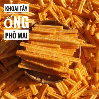 Snack Khoai Tây Phô Mai Que 1kg - Bánh Chiên Giòn, Vị Phô Mai, Giá chỉ 44.000₫