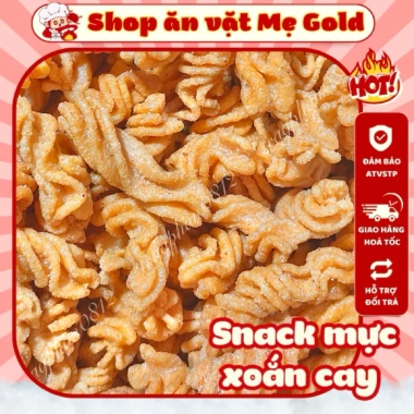 Snack mực xoắn cay 500g - Bánh quẩy mực xoắn, mì cuộn giòn, giảm giá 16.000 VND