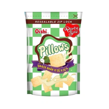 Snack Nhân Kem Pillows Oishi 80g Gói Lớn Túi Zip Tiện Lợi, Đủ Vị, Giá chỉ 16.500 VND