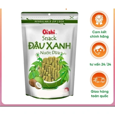 Snack Oishi 5 gói Tôm Cay Nồng, Xốt Mật Ong, Đậu Xanh Nước Dừa 65g 40.000đ 5