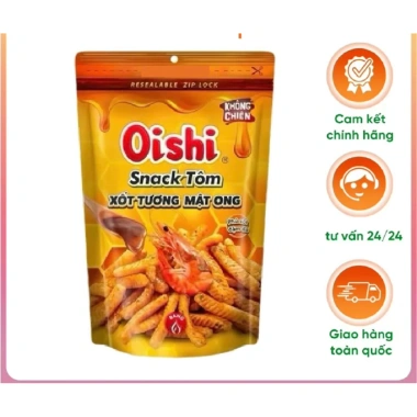 Snack Oishi 5 gói Tôm Cay Nồng, Xốt Mật Ong, Đậu Xanh Nước Dừa 65g 40.000đ 9
