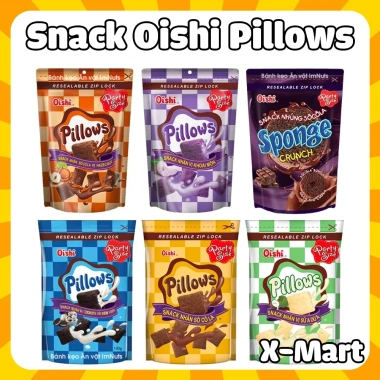 Snack Oishi Pillows Đủ Vị - Bim Bim Hình Gối 85g Túi Zip, Giá 60k (Giảm từ 72k)