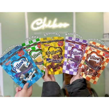 Snack Oishi Pillows Đủ Vị - Bim Bim Hình Gối 85g Túi Zip, Giá 60k (Giảm từ 72k)