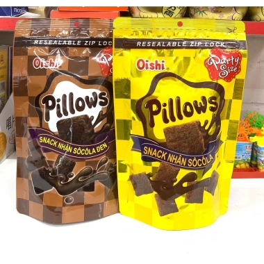 Snack Oishi Pillows Đủ Vị - Bim Bim Hình Gối 85g Túi Zip, Giá 60k (Giảm từ 72k)