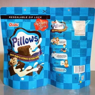 Snack Oishi Pillows Đủ Vị - Bim Bim Hình Gối 85g Túi Zip, Giá 60k (Giảm từ 72k)