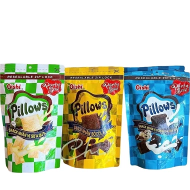 Snack Oishi Pillows Đủ Vị - Bim Bim Hình Gối 85g Túi Zip, Giá 60k (Giảm từ 72k)