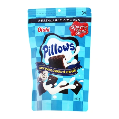 Snack Oishi Pillows Đủ Vị - Bim Bim Hình Gối 85g Túi Zip, Giá 60k (Giảm từ 72k) 8 Snack Oishi Pillows Đủ Vị - Bim Bim Hình Gối 85g Túi Zip, Giá 60k (Giảm từ 72k) 8