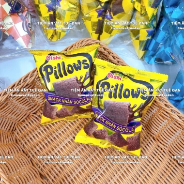 Snack Pillows Oishi Bịch 10 gói Nhân Sữa Dừa Socola Kem Vani 14g - 18.000₫ 3 Snack Pillows Oishi Bịch 10 gói Nhân Sữa Dừa Socola Kem Vani 14g - 18.000₫ 3