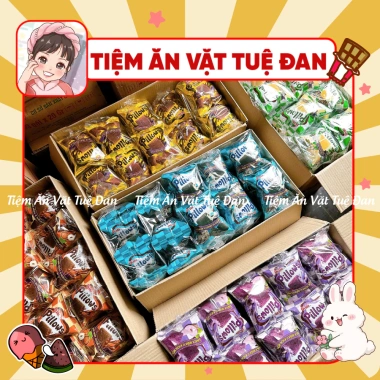 Snack Pillows Oishi Bịch 10 gói Nhân Sữa Dừa Socola Kem Vani 14g - 18.000₫