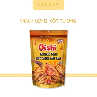 Snack tôm Bim Bim Oishi 3 gói 65g túi zip - Giá ưu đãi 34.790₫ Cào Cào Foods 2
