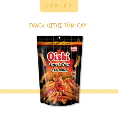Snack tôm Bim Bim Oishi 3 gói 65g túi zip - Giá ưu đãi 34.790₫ Cào Cào Foods 4