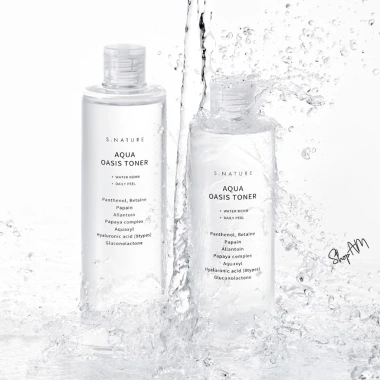 S.NATURE Aqua Oasis Toner 300ml + 210ml SET - Nước hoa hồng cấp ẩm dịu nhẹ, dùng hằng ngày, BoxPacking