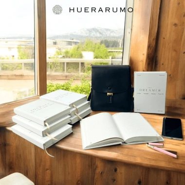 Sổ A5 bìa cứng 300TR HUERARUMO 100gsm, ruột caro kẻ ngang journal học tập 92.000
