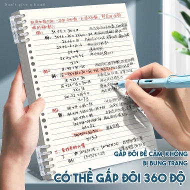 Sổ Bìa Còng Basic A5 B5 120 Trang - Tháo rời, kẻ ngang, kẻ caro, bullet journal tiện lợi