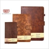 Sổ bìa da Minh Châu 816-848, khuy bấm da vàng bò & cà phê, giấy 70g, giá 40.230₫ 2